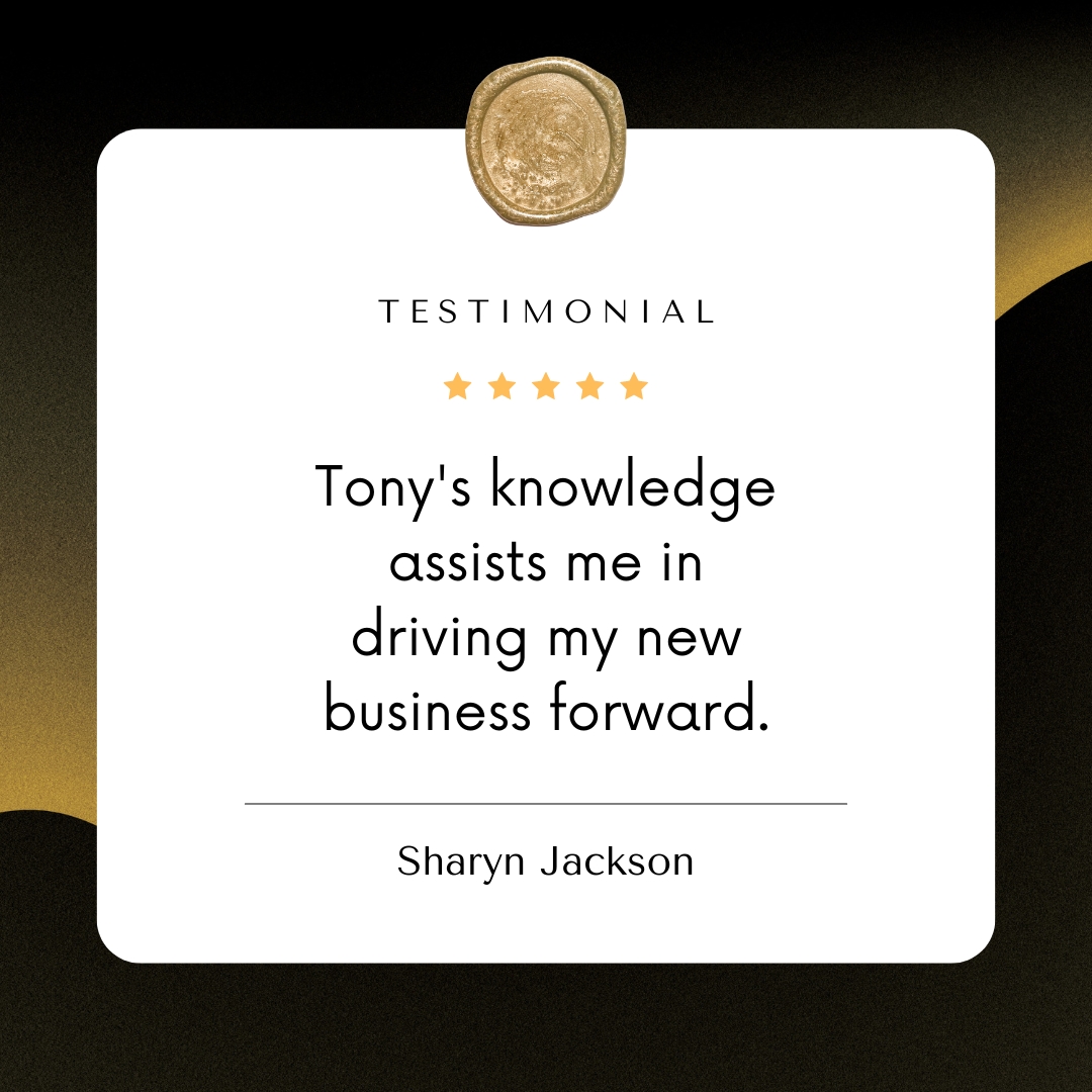 Sharyn Jackson client testimonial about DJ Grigg Financial helping grow a new business